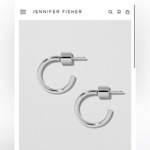 Jennifer Fisher Micro Thread Hoops in Silver